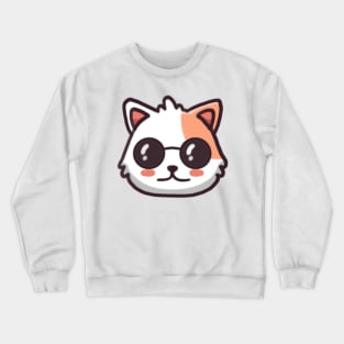 Cool cat wearing sunglasses Crewneck Sweatshirt